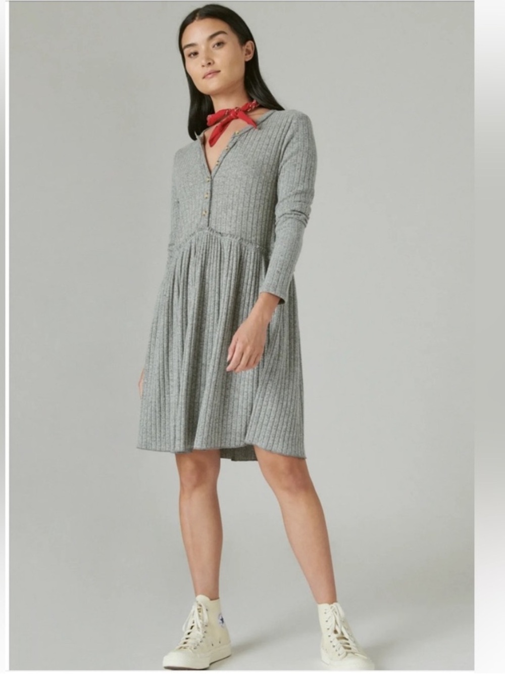 Lucky Brand Dress M Cozy Gray